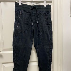 Athleta Cabo Linen Jogger ~ Black ~ size 0